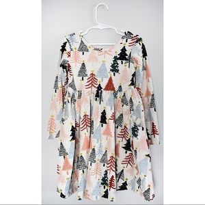 Hanna Andersson | Christmas Tree “Celebration” Skater Dress, size 5 (110 cm)